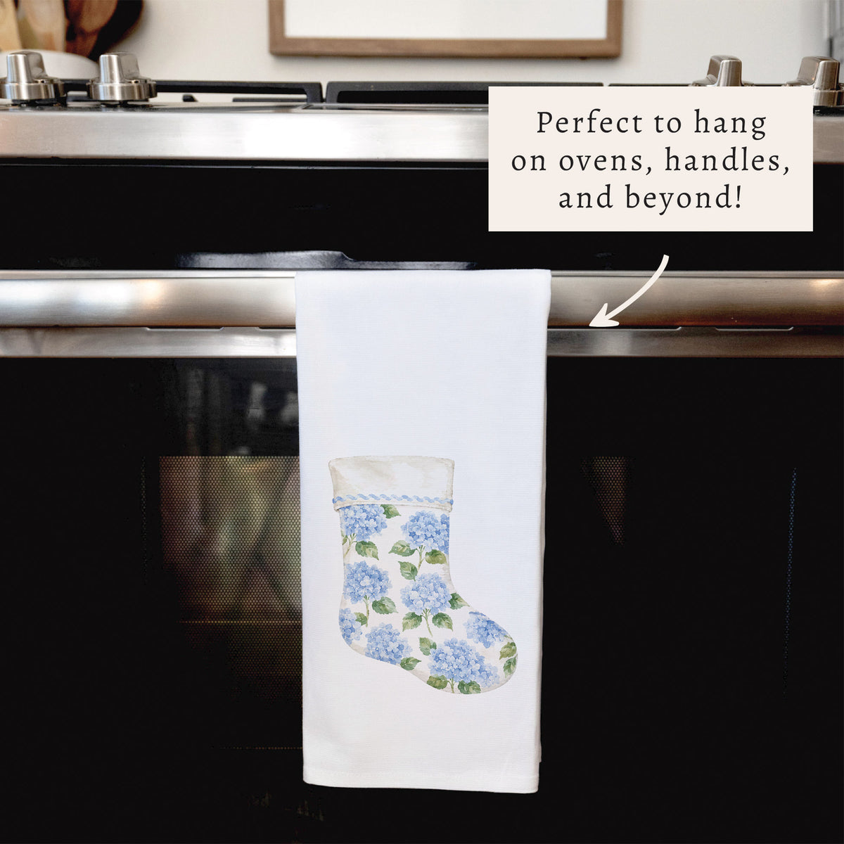 Hydrangea Stocking Tea Towel