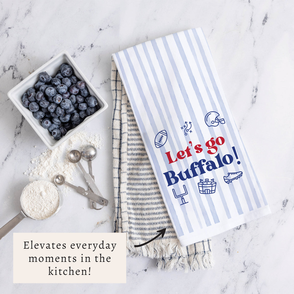 Let’s Go Bills Icons Tea Towel
