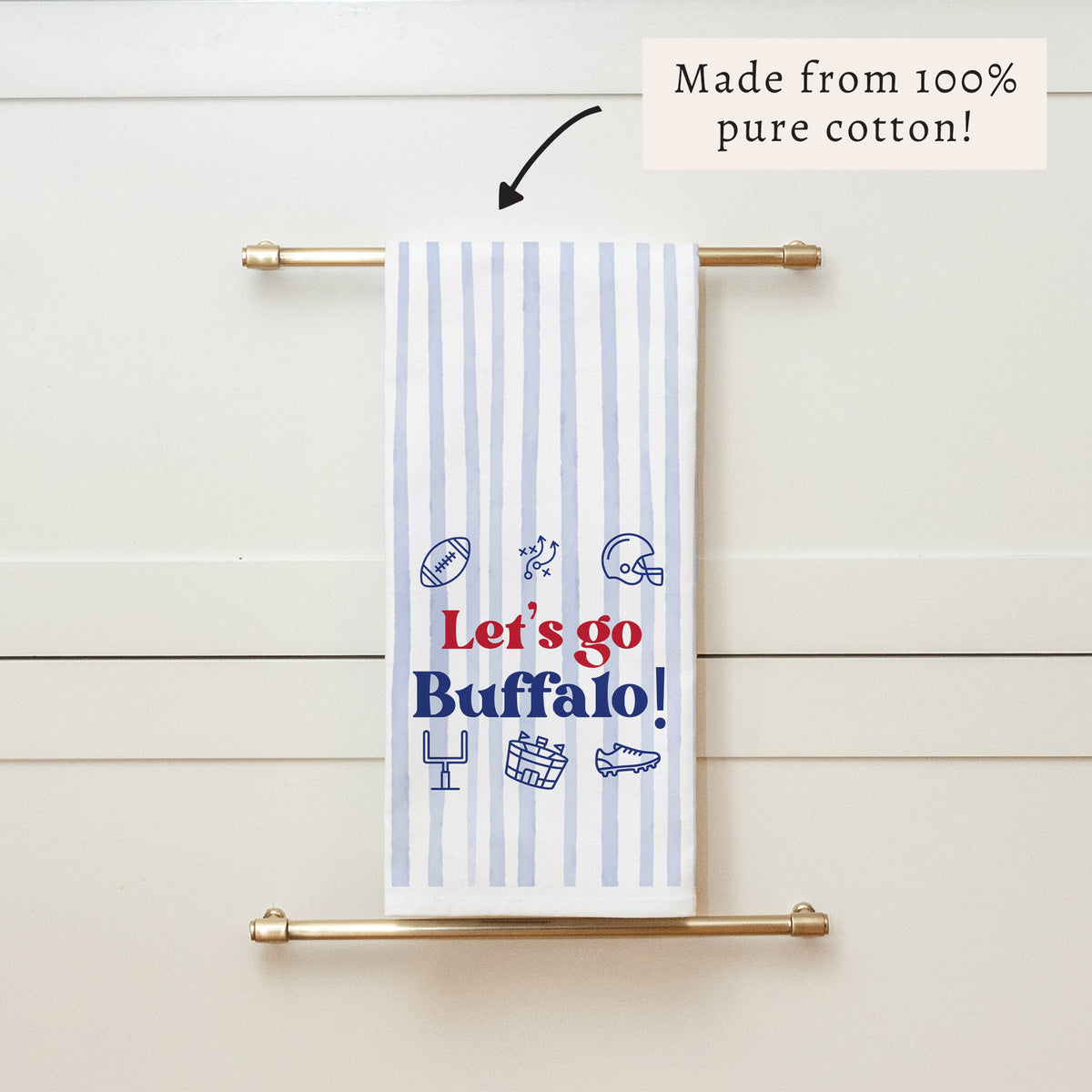 Let’s Go Bills Icons Tea Towel