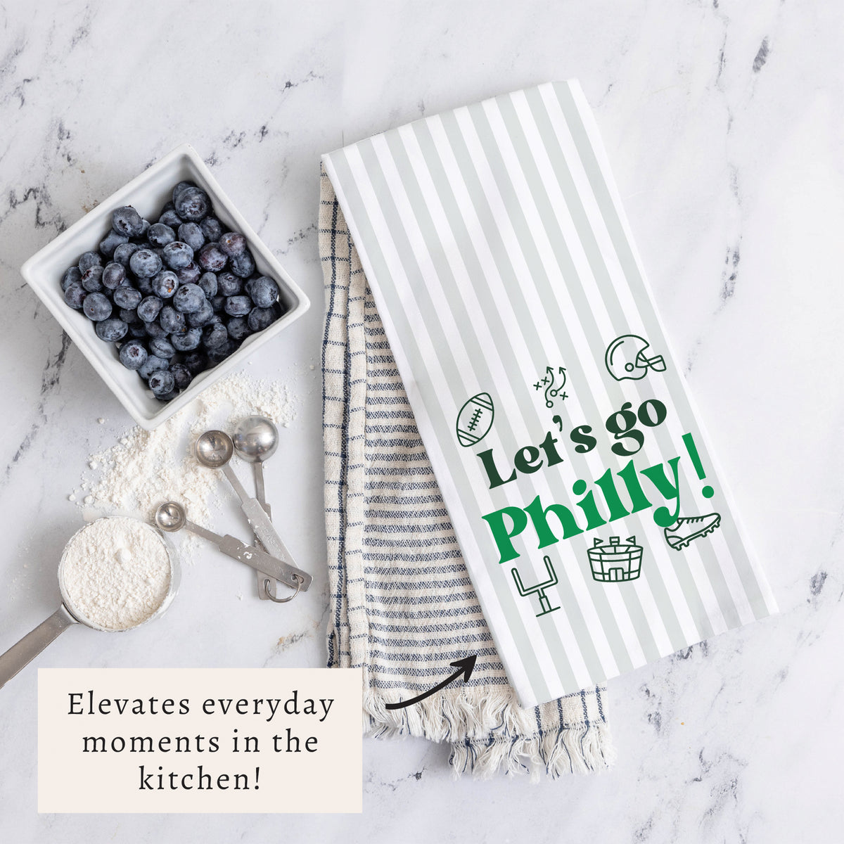 Let’s Go Philly Icons Tea Towel