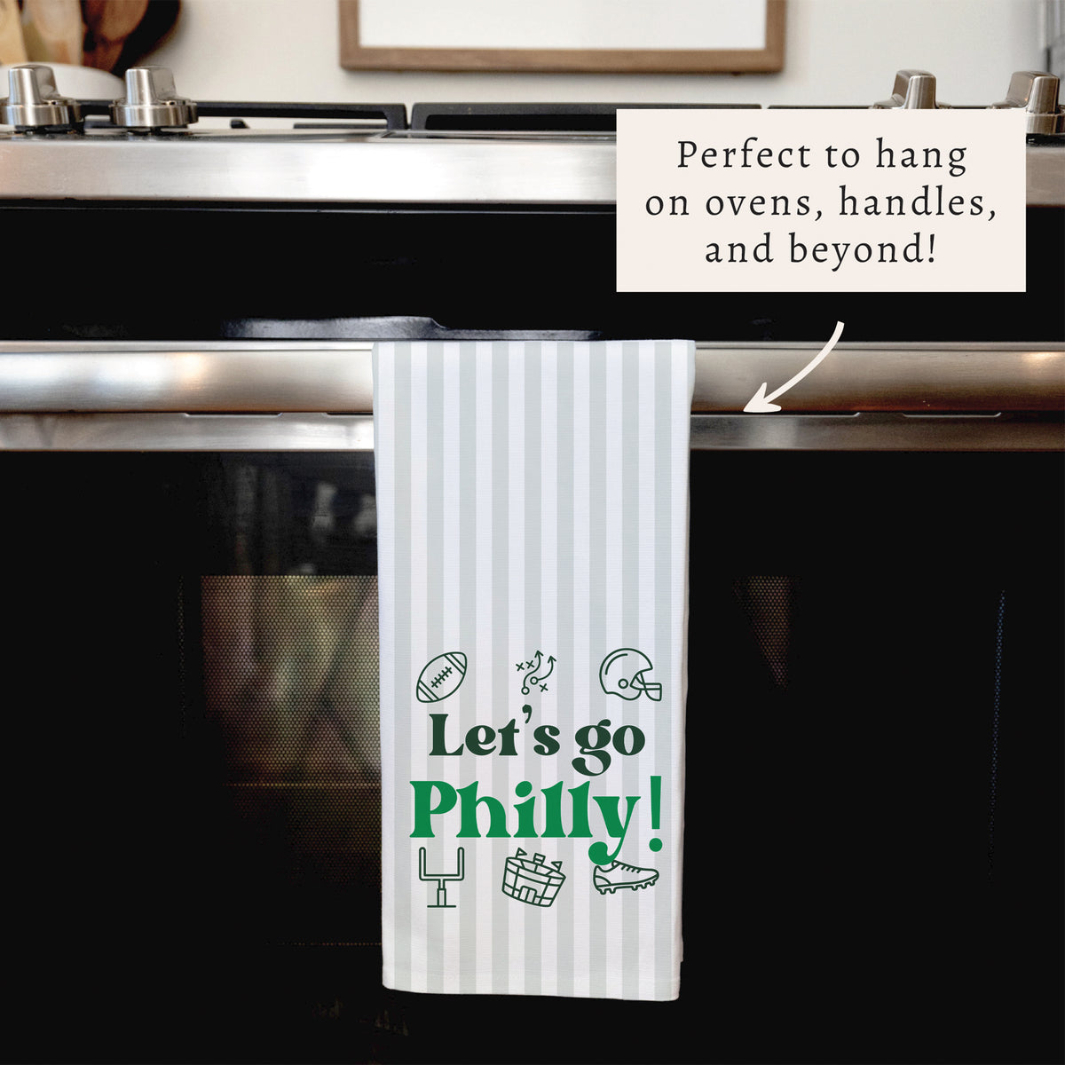 Let’s Go Philly Icons Tea Towel