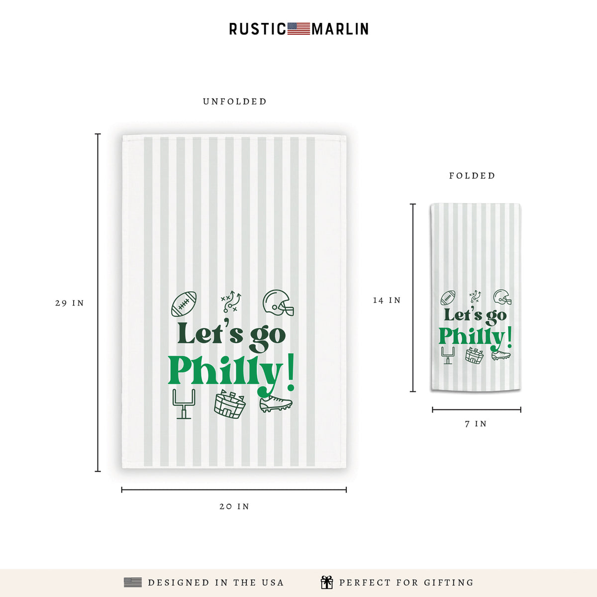Let’s Go Philly Icons Tea Towel
