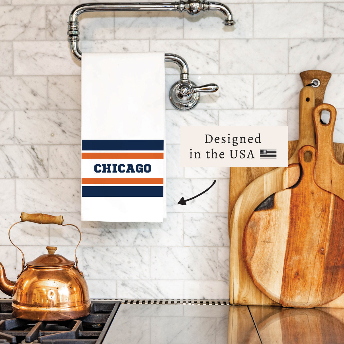 Chicago Stripes Tea Towel