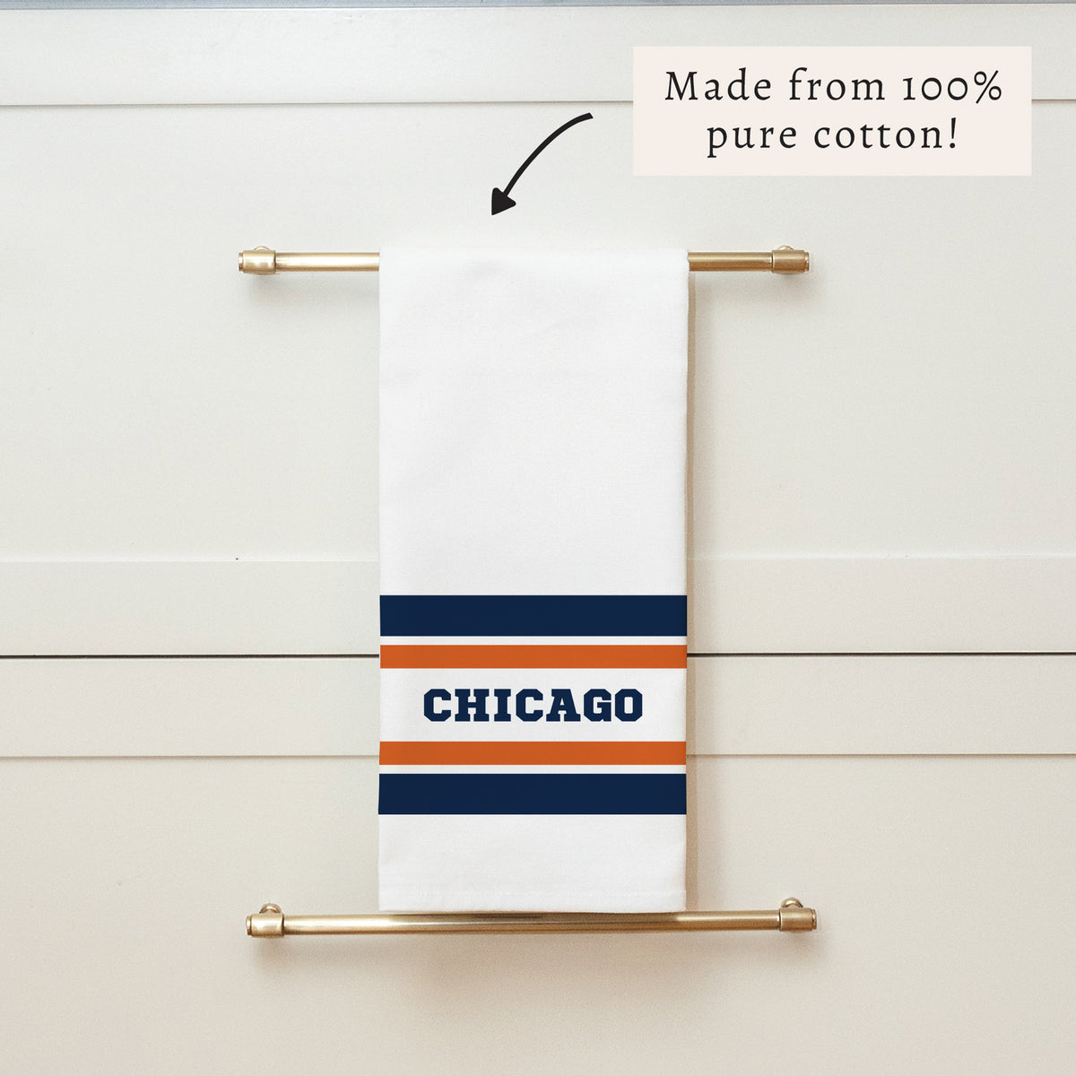 Chicago Stripes Tea Towel