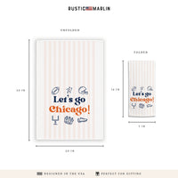 Let’s Go Chicago Icons Tea Towel
