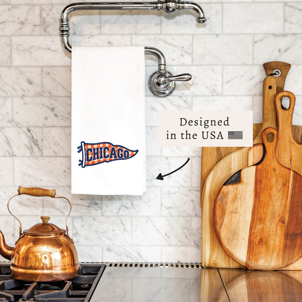 Chicago Banner Tea Towel