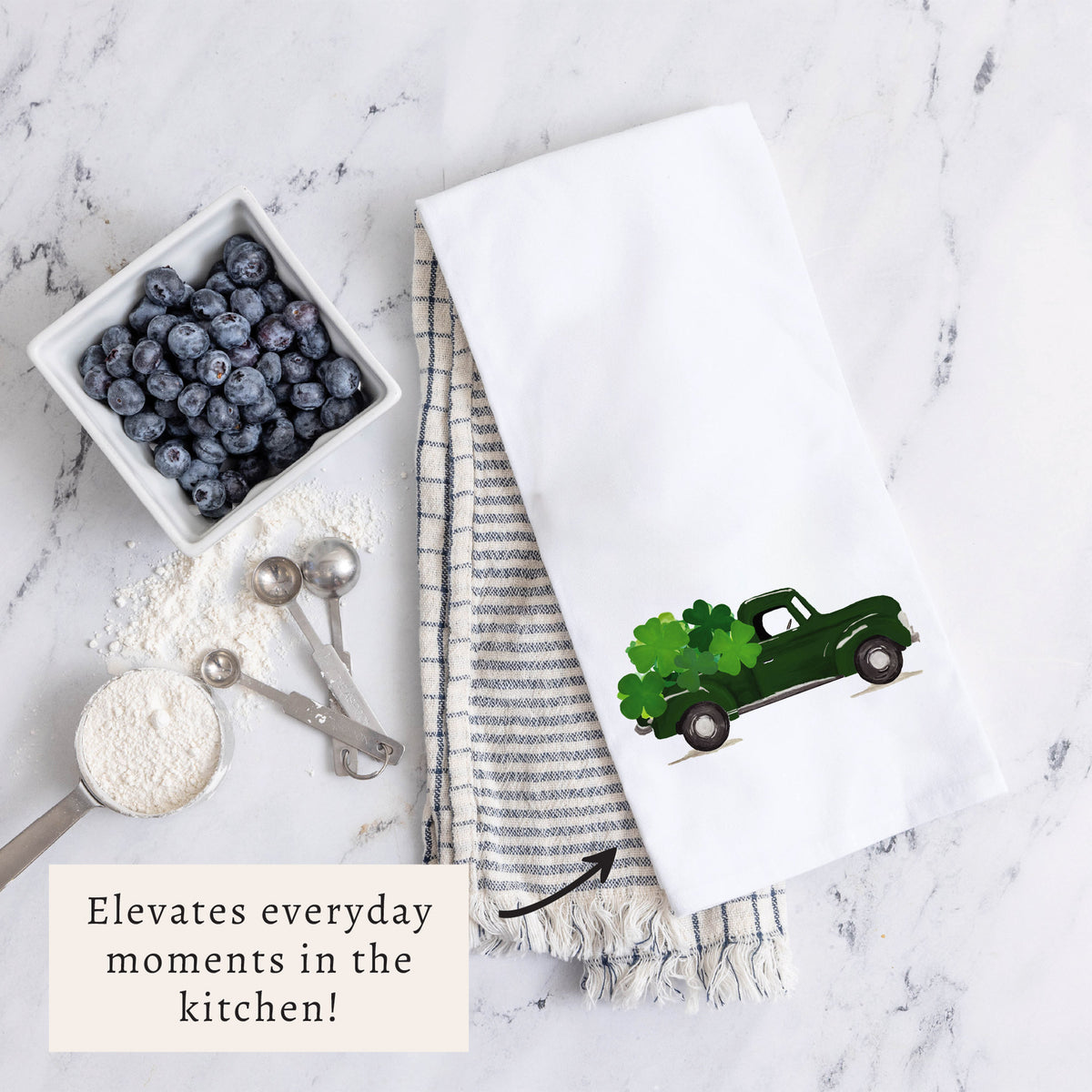Shamrock Truck Tea Towel
