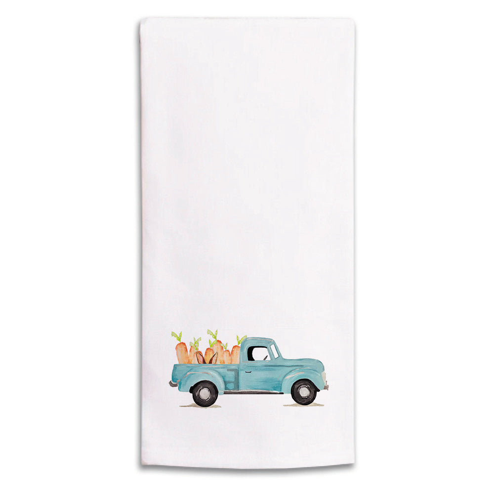 Easter Bunny Truck Tea Towel