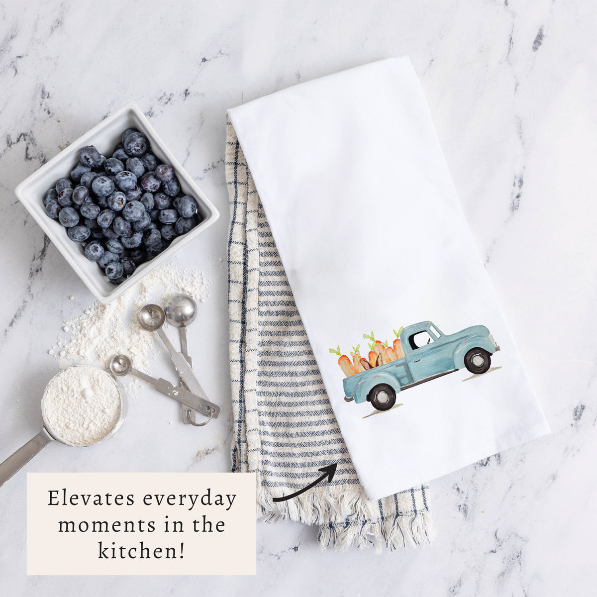 Easter Bunny Truck Tea Towel