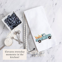 Easter Bunny Truck Tea Towel