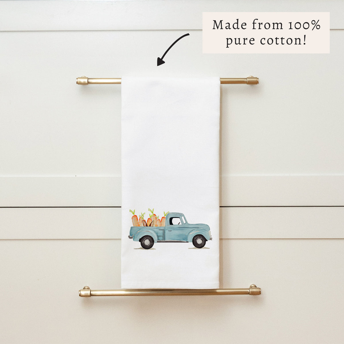 Easter Bunny Truck Tea Towel