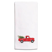 Christmas Tree Truck Tea Towel
