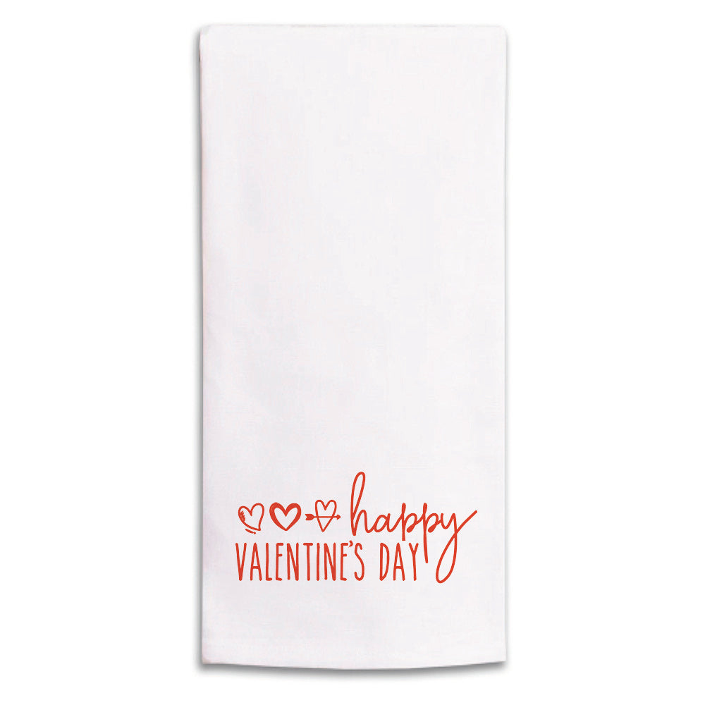 Happy Valentine's Day Tea Towel