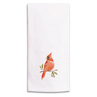 Watercolor Cardinal Tea Towel