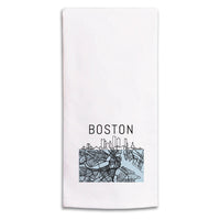 Boston City Map Tea Towel