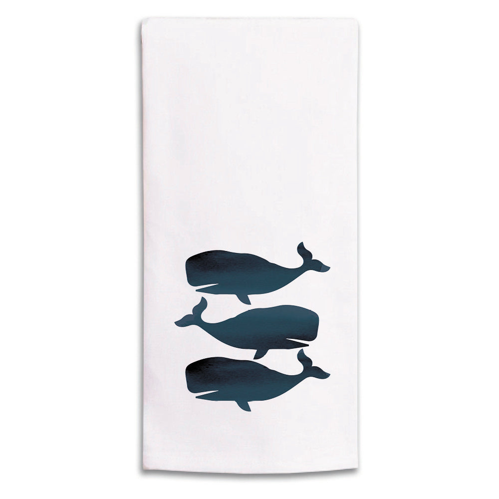 Whales Tea Towel
