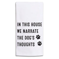Dogs Thoughts Tea Towel