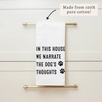 Dogs Thoughts Tea Towel