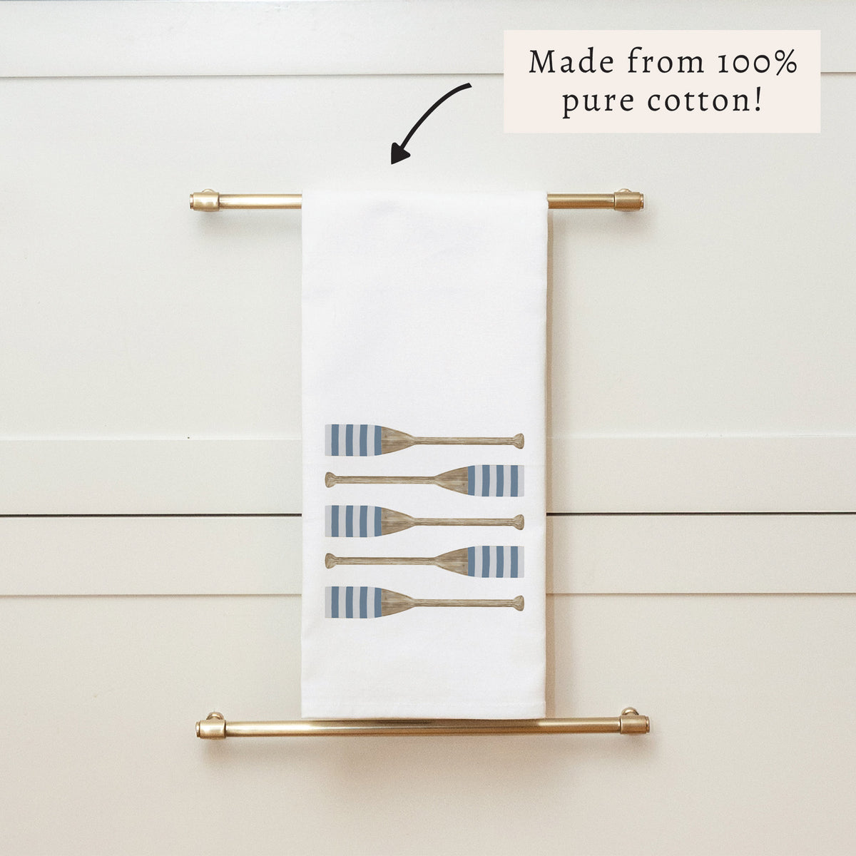 Striped Oars Tea Towel