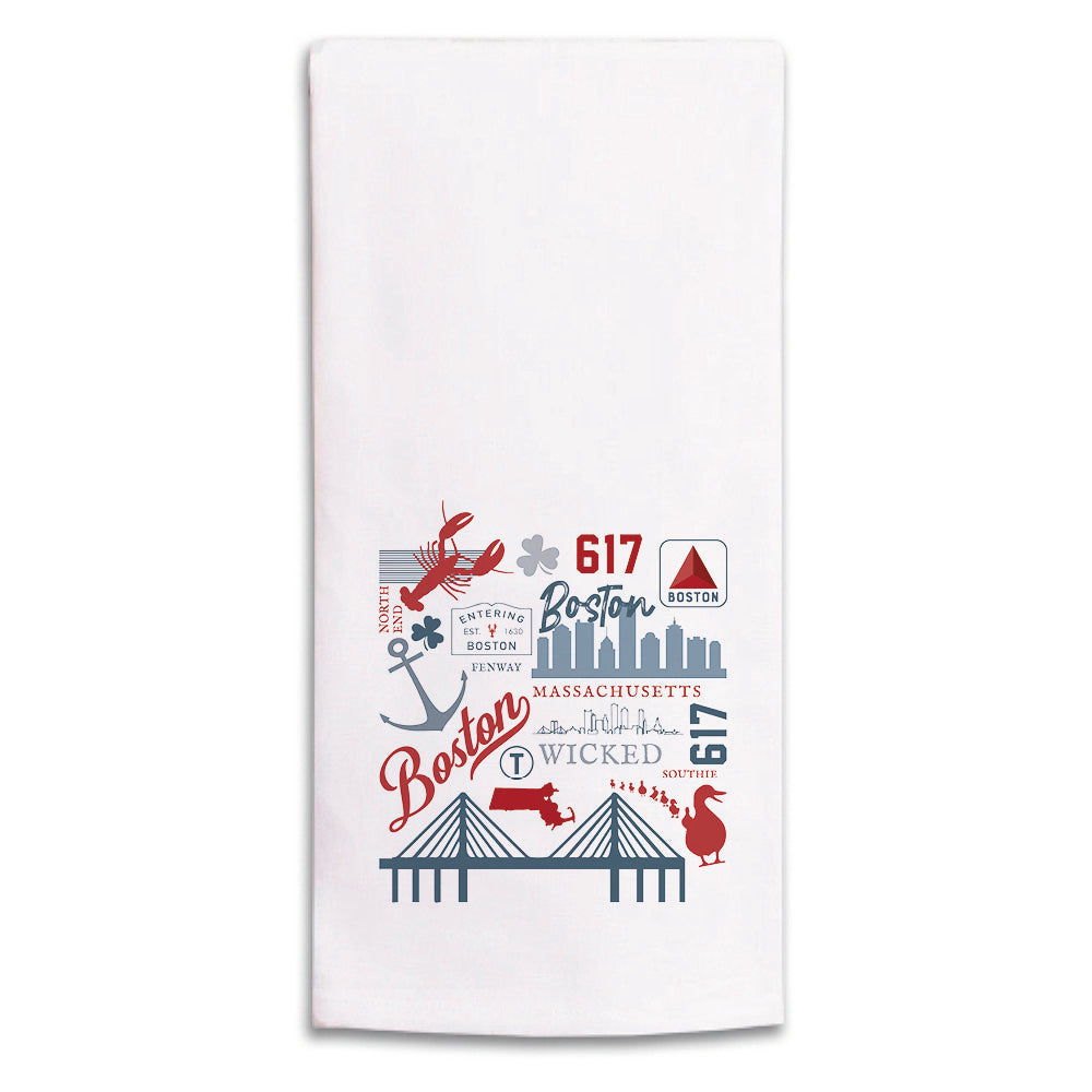 Boston All Things Tea Towel