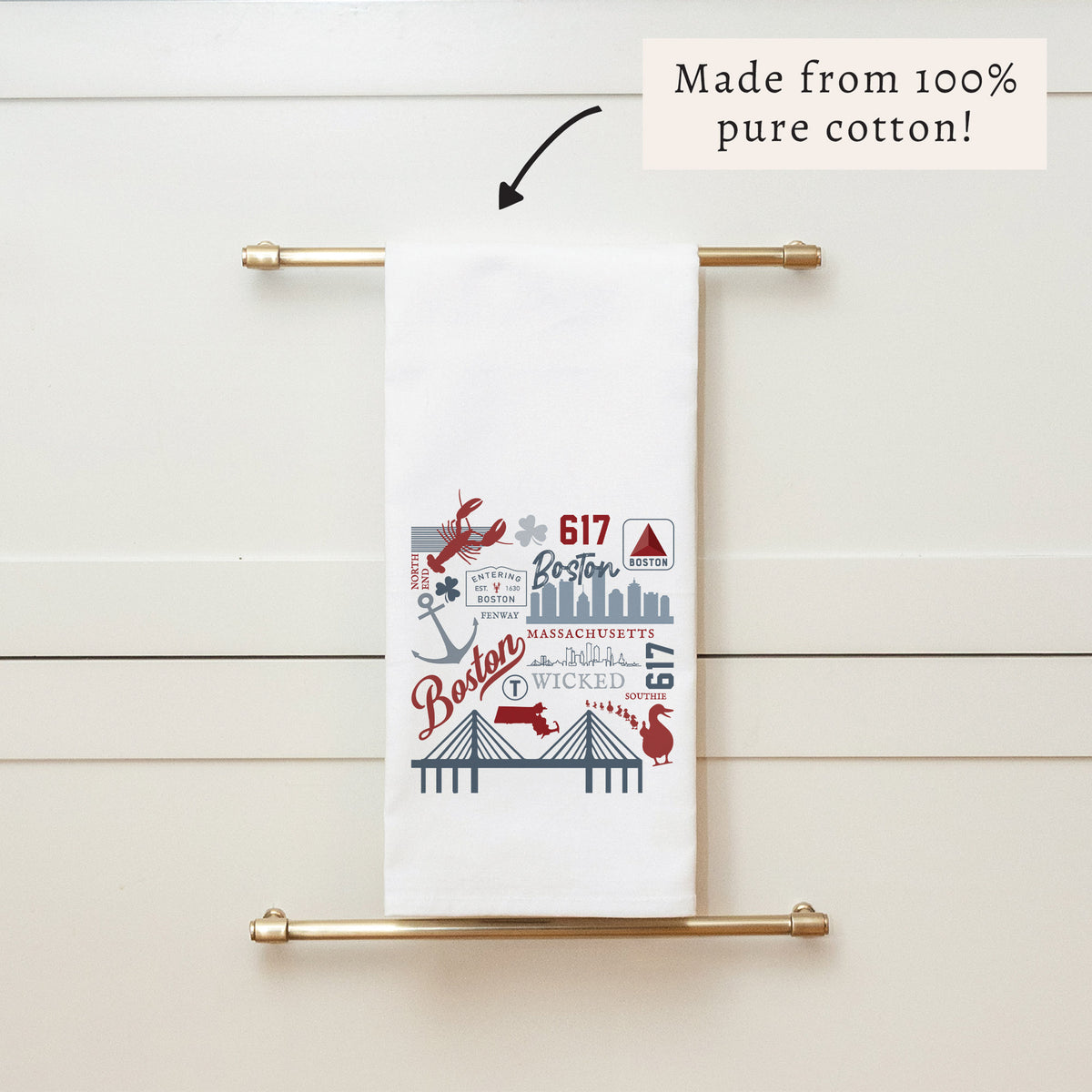 Boston All Things Tea Towel