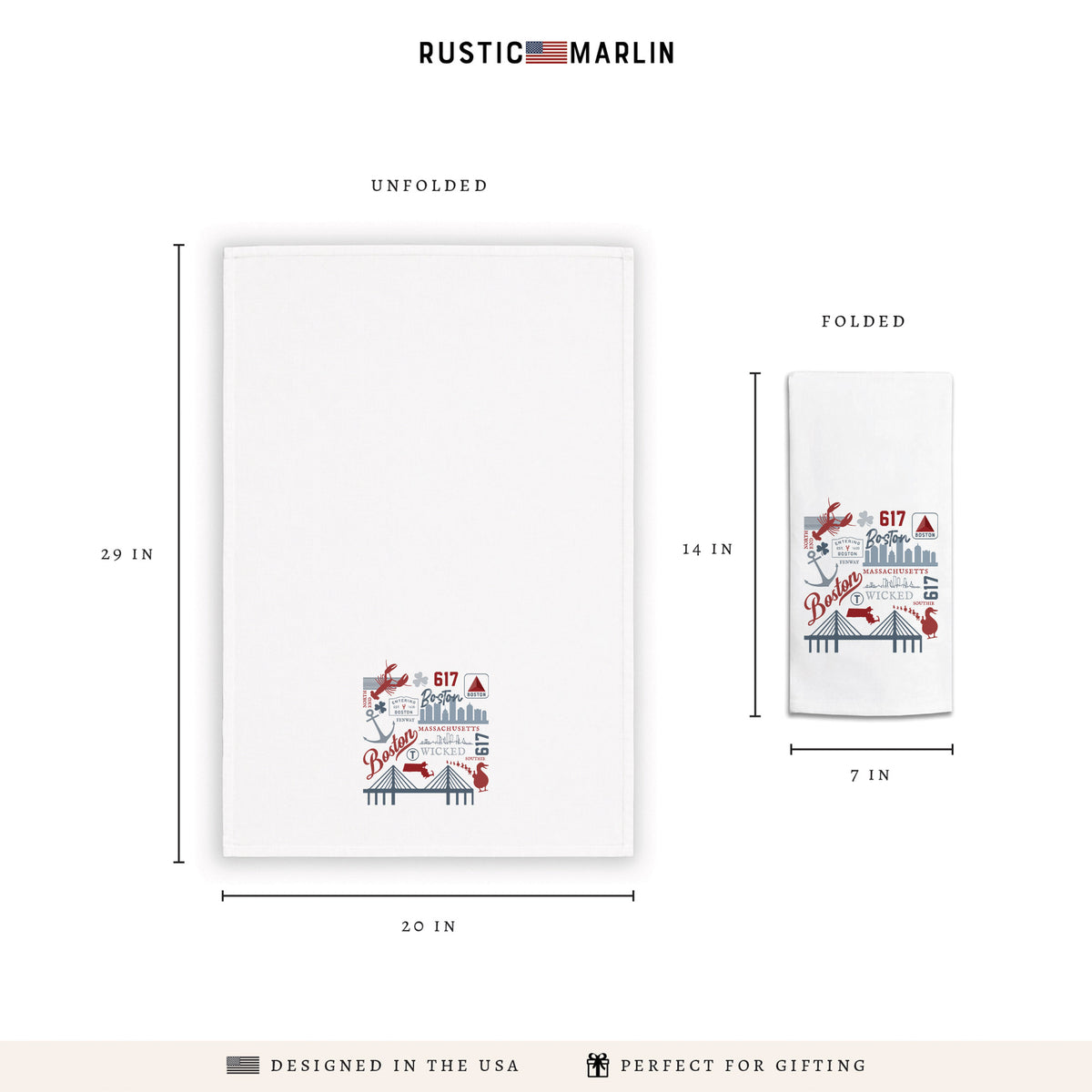 Boston All Things Tea Towel