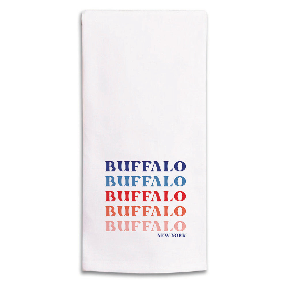 Repeating Buffalo Tea Towel