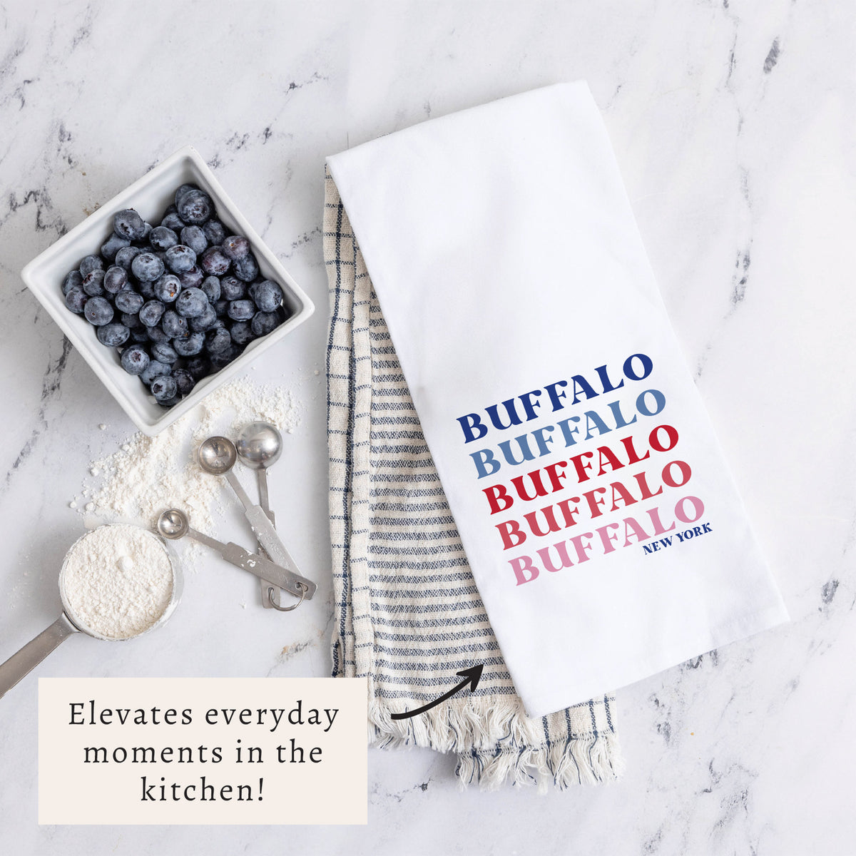 Buffalo Repeating Tea Towel