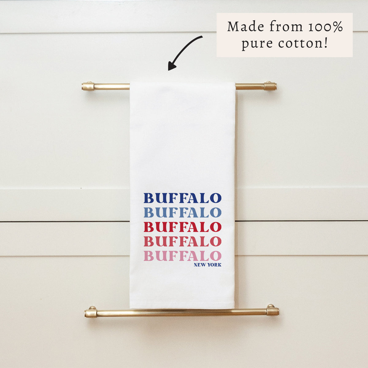 Buffalo Repeating Tea Towel
