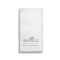 Minneapolis Skyline Line Art Tea Towel