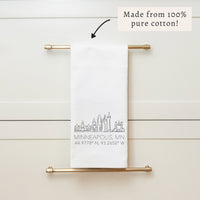 Minneapolis Skyline Line Art Tea Towel