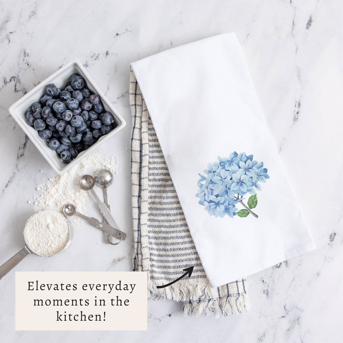 Blooming Hydrangea Tea Towel