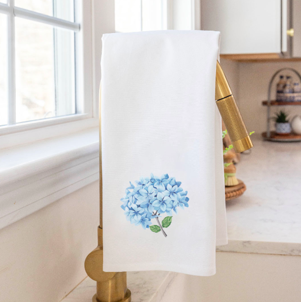 Blooming Hydrangea Tea Towel