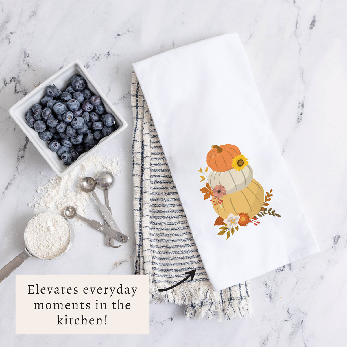 Harvest Pumpkins Tea Towel
