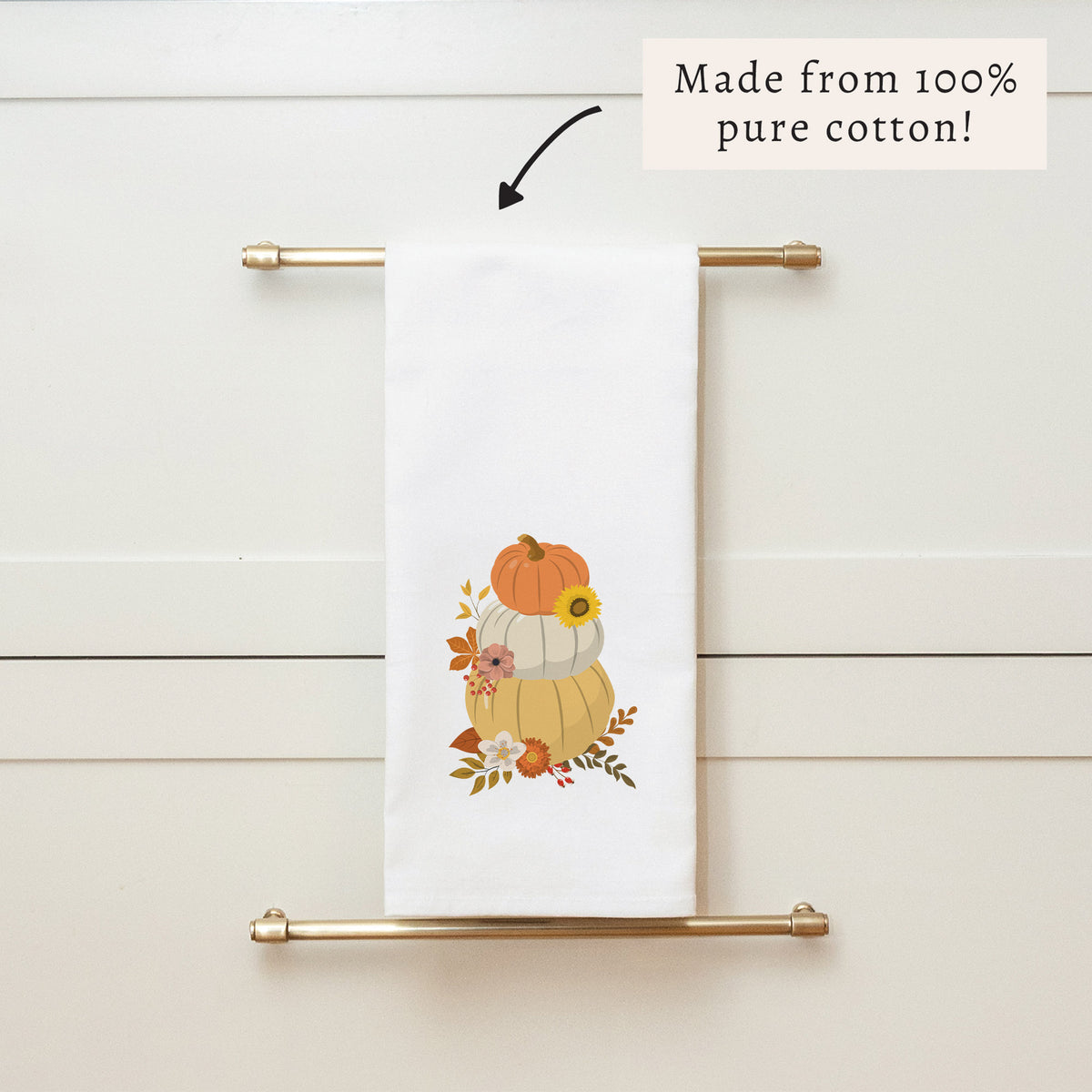 Harvest Pumpkins Tea Towel
