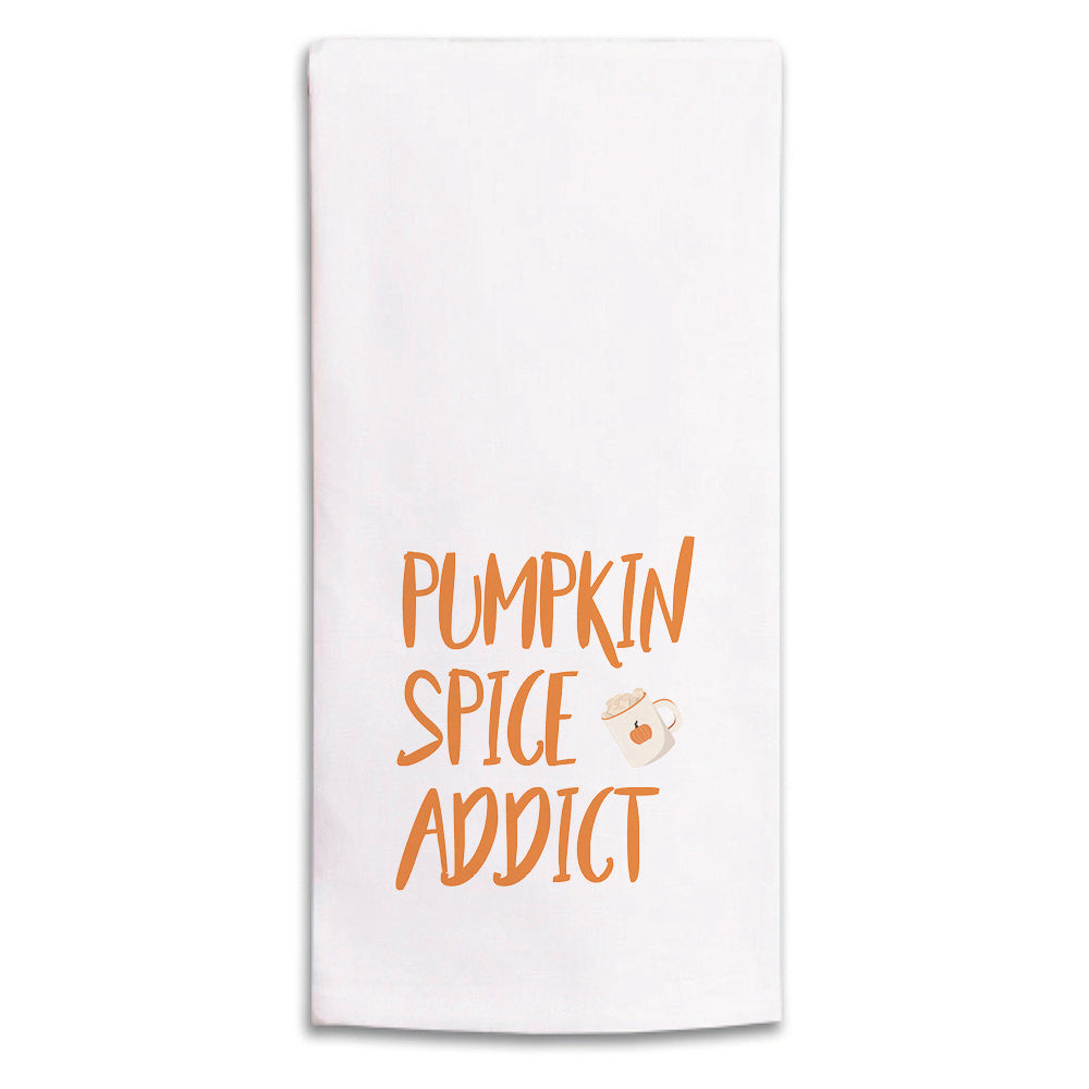 Pumpkin Spice Addict Tea Towel