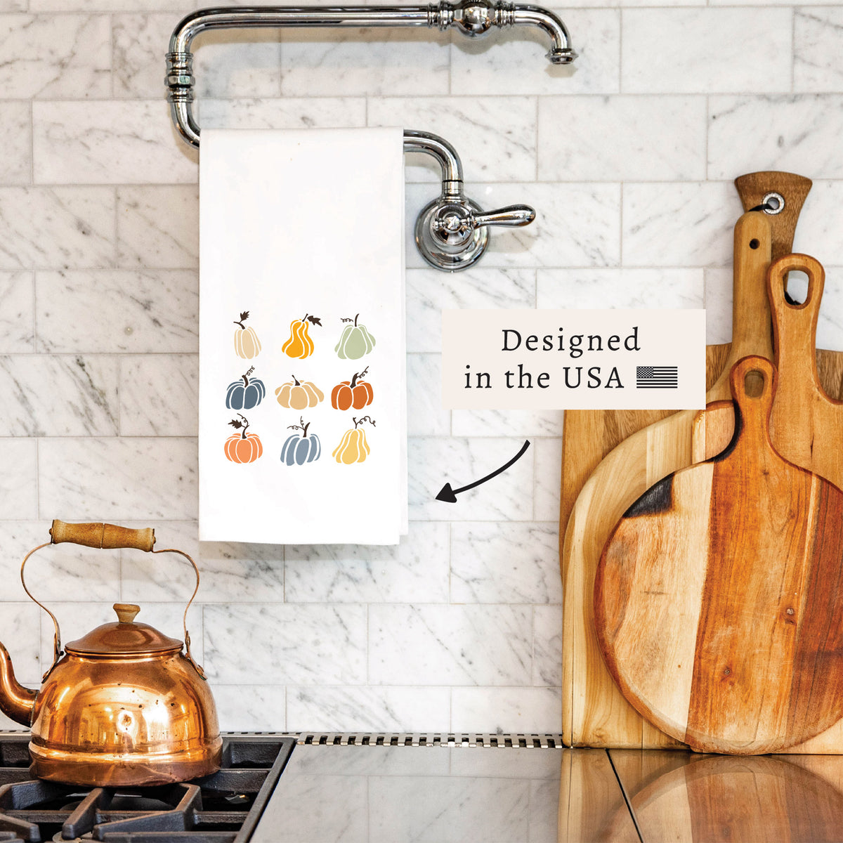 Pumpkin Patch Tea Towel