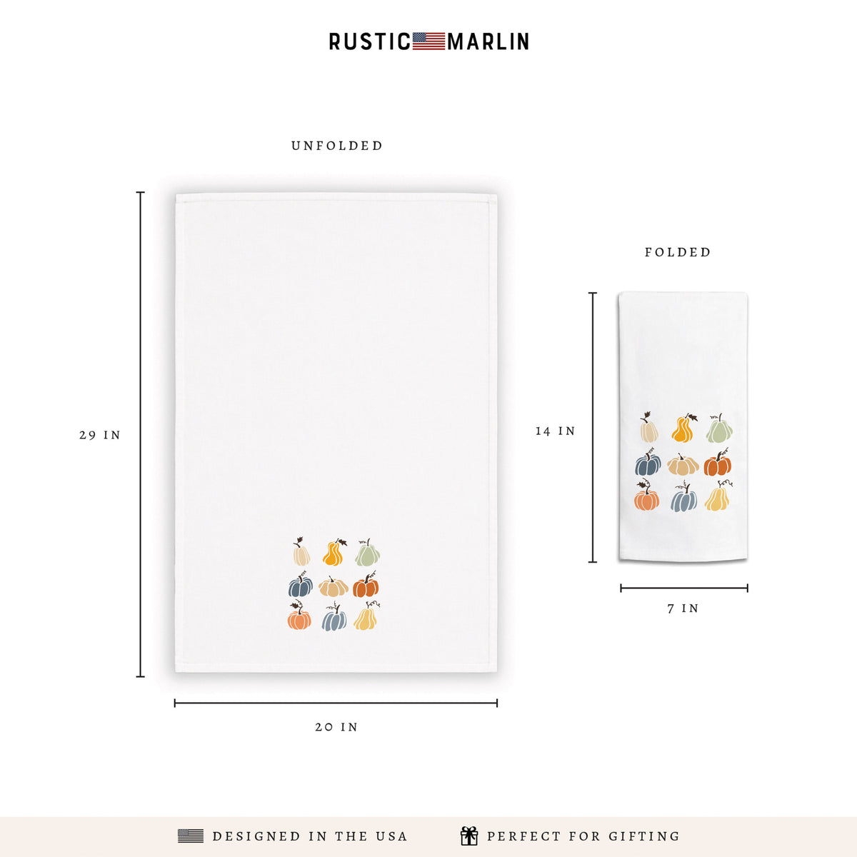 Pumpkin Patch Tea Towel