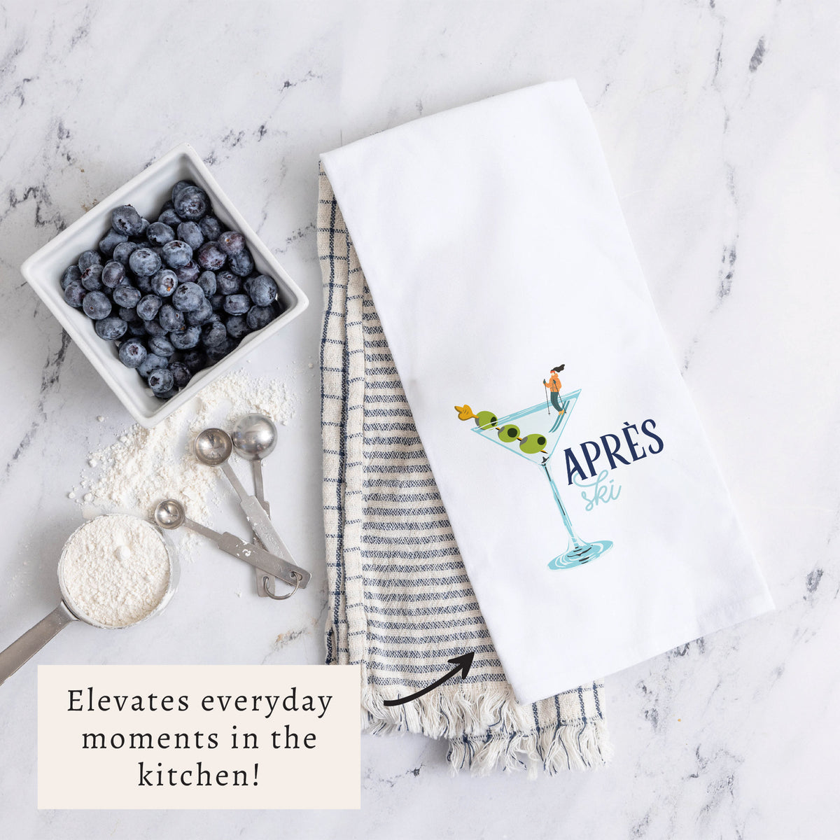 Apres Ski Martini Tea Towel