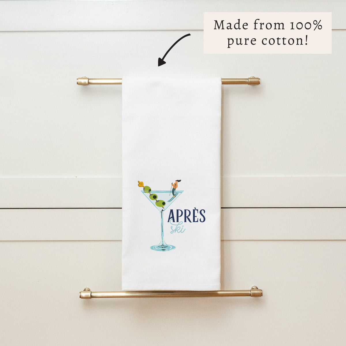 Apres Ski Martini Tea Towel