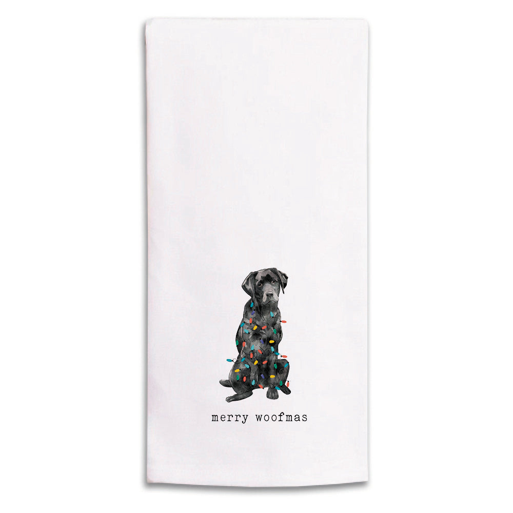 Merry Woofmas Dog Tea Towel