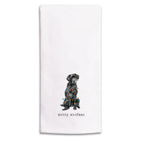 Merry Woofmas Dog Tea Towel