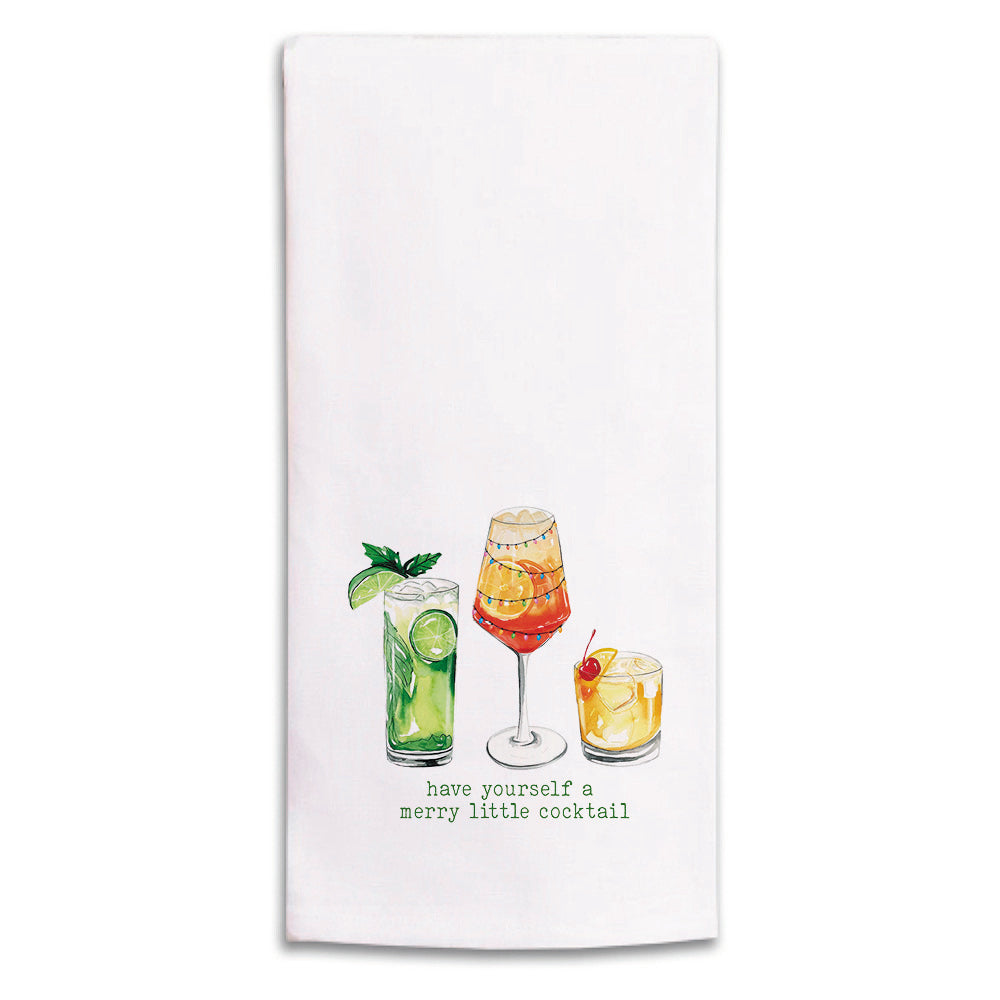 Have Yourself a Merry Little Cocktail Tea Towel