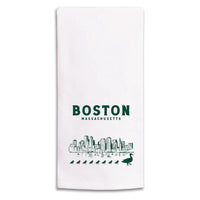 Boston Skyline Ducklings Tea Towel
