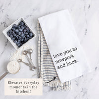 Love You To Personalized Tea Towel