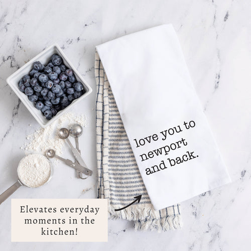 Love You To Personalized Tea Towel