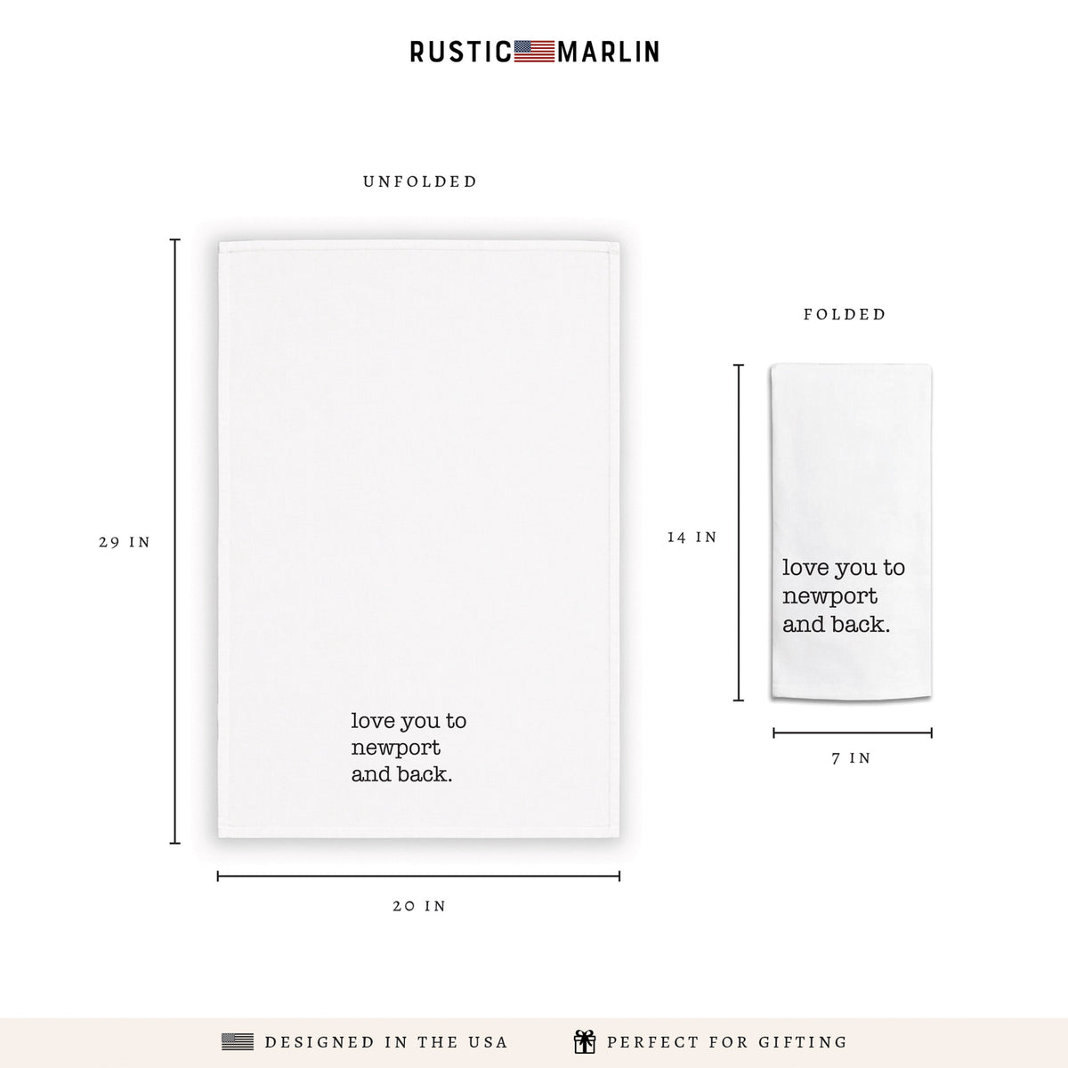 Love You To Personalized Tea Towel
