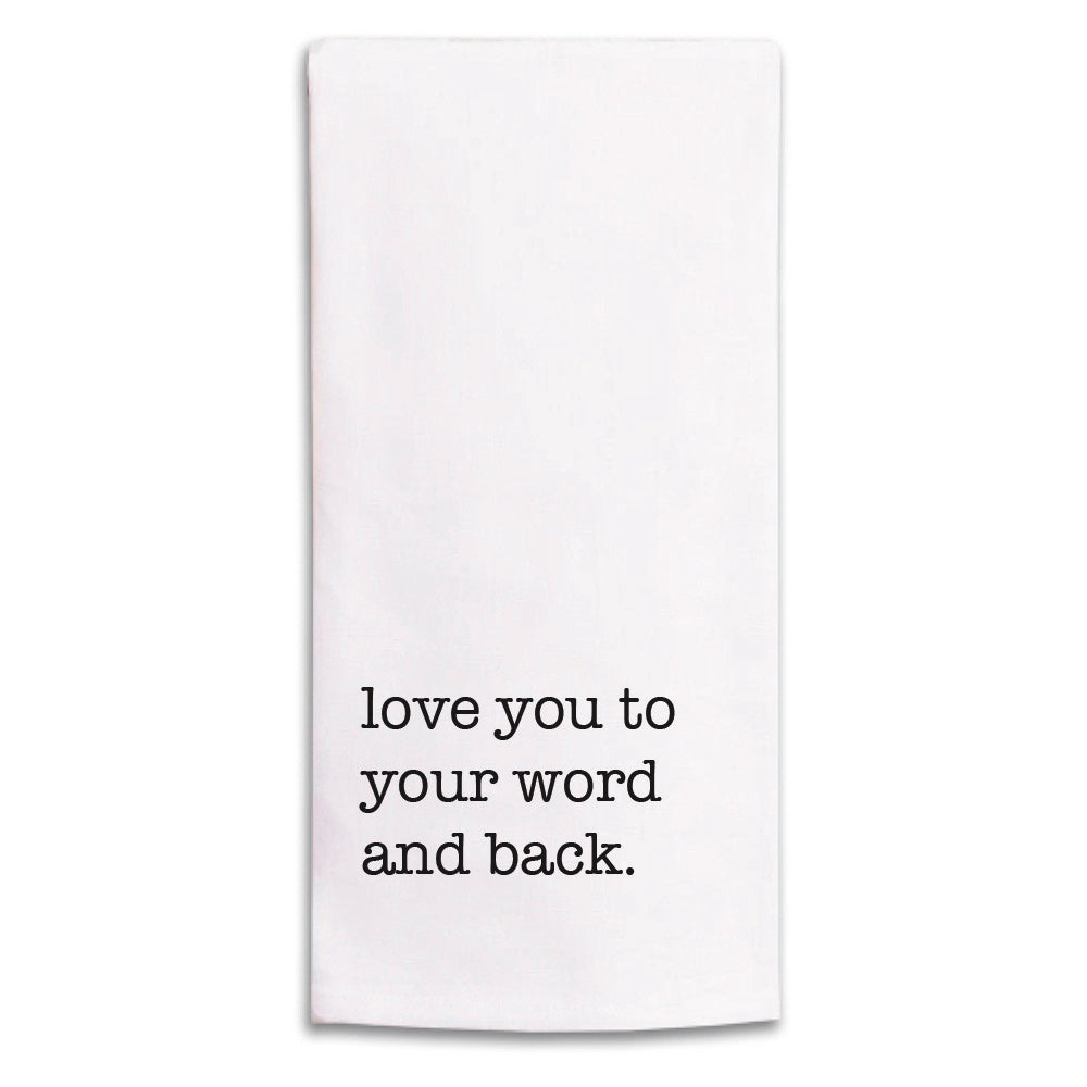 Love You To Personalized Tea Towel