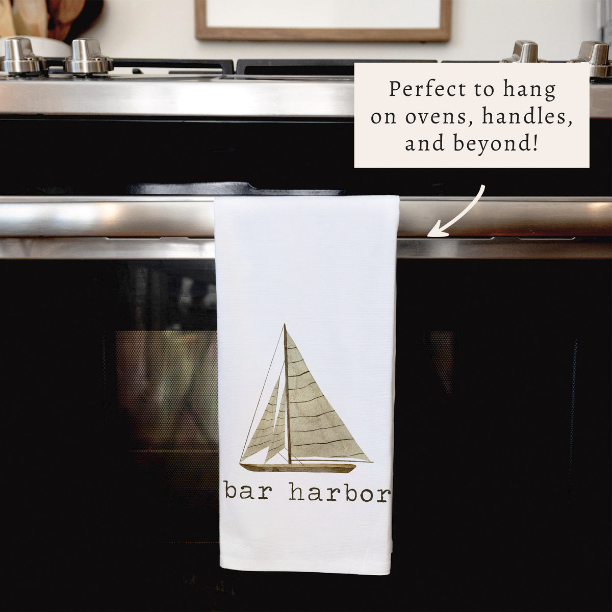 Sailboat Personalized Tea Towel