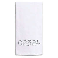 Zip Code Personalized Tea Towel